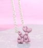 Balloon Dog Necklace Polymer Clay Retro Jewellery Gift For Her