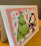 Handmade Minnie-Inspired Christmas Card – Festive Tree Decorating Design - Image 4