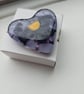Fused Glass Pocket Heart - violet - Image 2