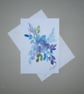 original hand painted floral greetings card ( ref FA 631 D3 ) - Image 1