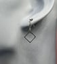 Geometric Drop Earrings – Sterling Silver, Handmade - Image 2