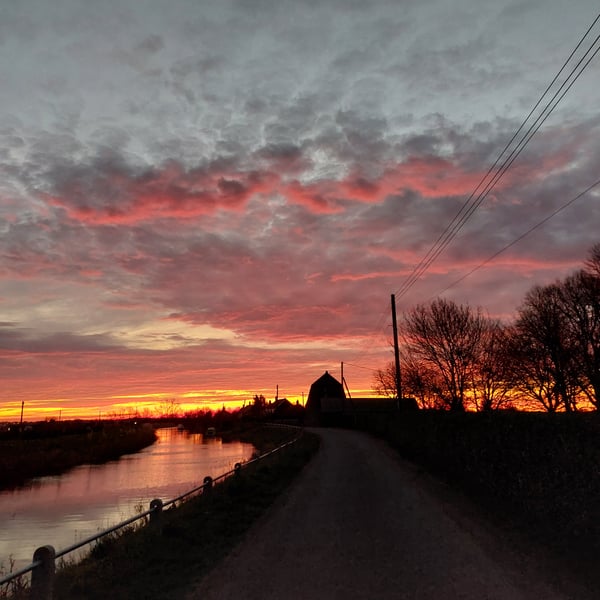 A4 Print Sunrise In Norfolk Fens March 2026