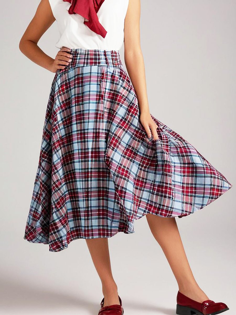 Argyle Tartan 1950s Vintage Retro Rockabilly Circle Skirt women's sizes 10-26