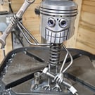 Handmade Piston Man Sculpture - Recycled Metal Art - Mechanic Gift - Automotive 