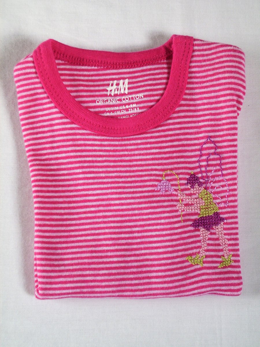 Fairy, T-shirt, Age 6-9 months, hand embroidered
