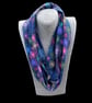Navy stretchy jersey cotton Infinity Scarf - Image 1
