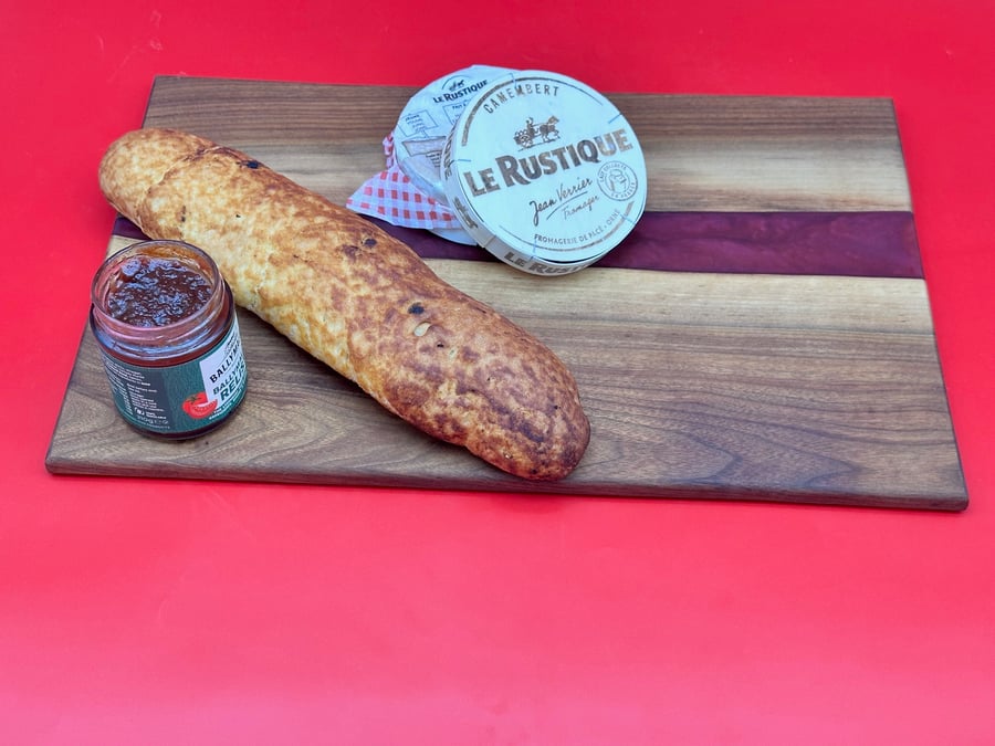 Wood and resin Charcuterie board