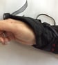 Black Satin and lace wrist cuff, steampunk, Victorian, goth, Halloween  - Image 4