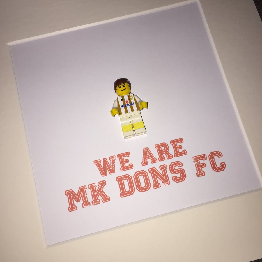MK DONS - Framed custom Lego minifigure - Awesome art work 
