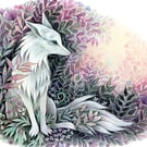 Ghost Fox - Giclee Print, mounted (unframed)