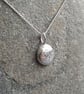Recycled silver pebble pendant, Chunky silver nugget necklace - Image 5