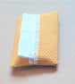 Pocket Tissue Pack Holder Gold and White Polka Dot and Geometric Fabric. - Image 4