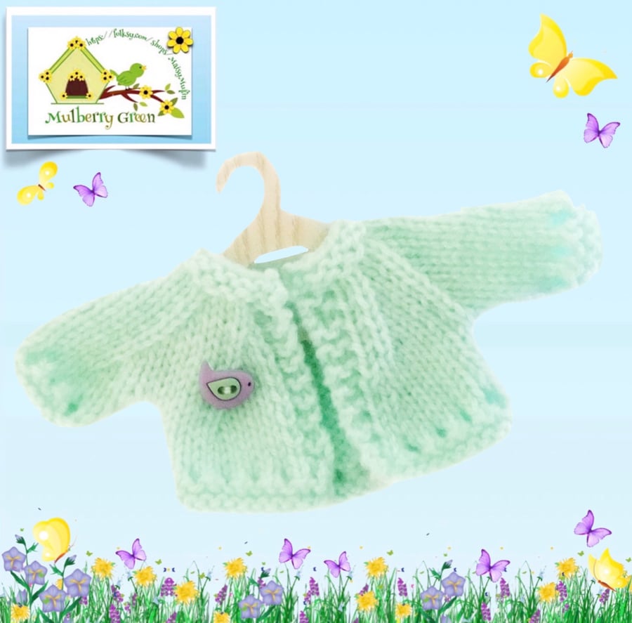 Pale Turquoise Cropped Cardigan 