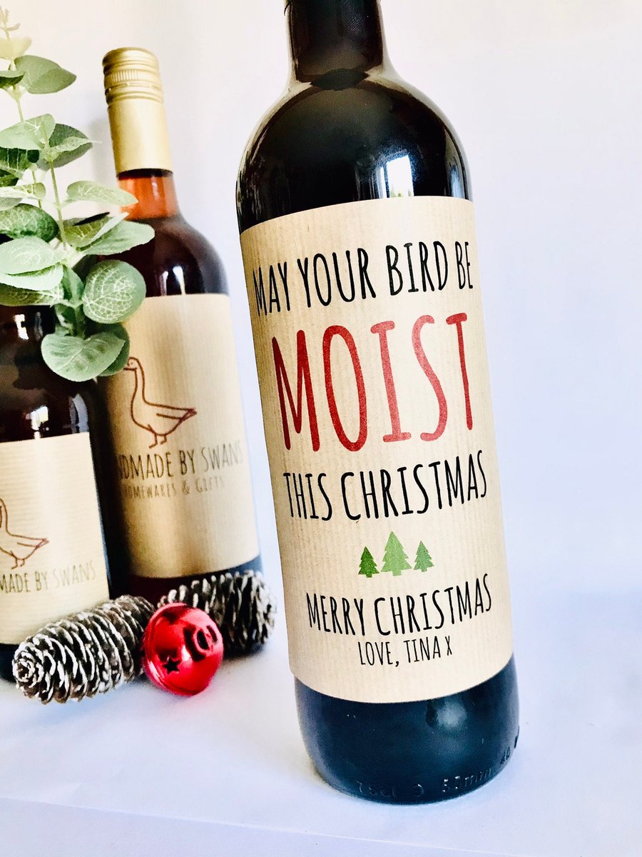 Rude christmas wine label, funny christmas wine label,alternative christmas card