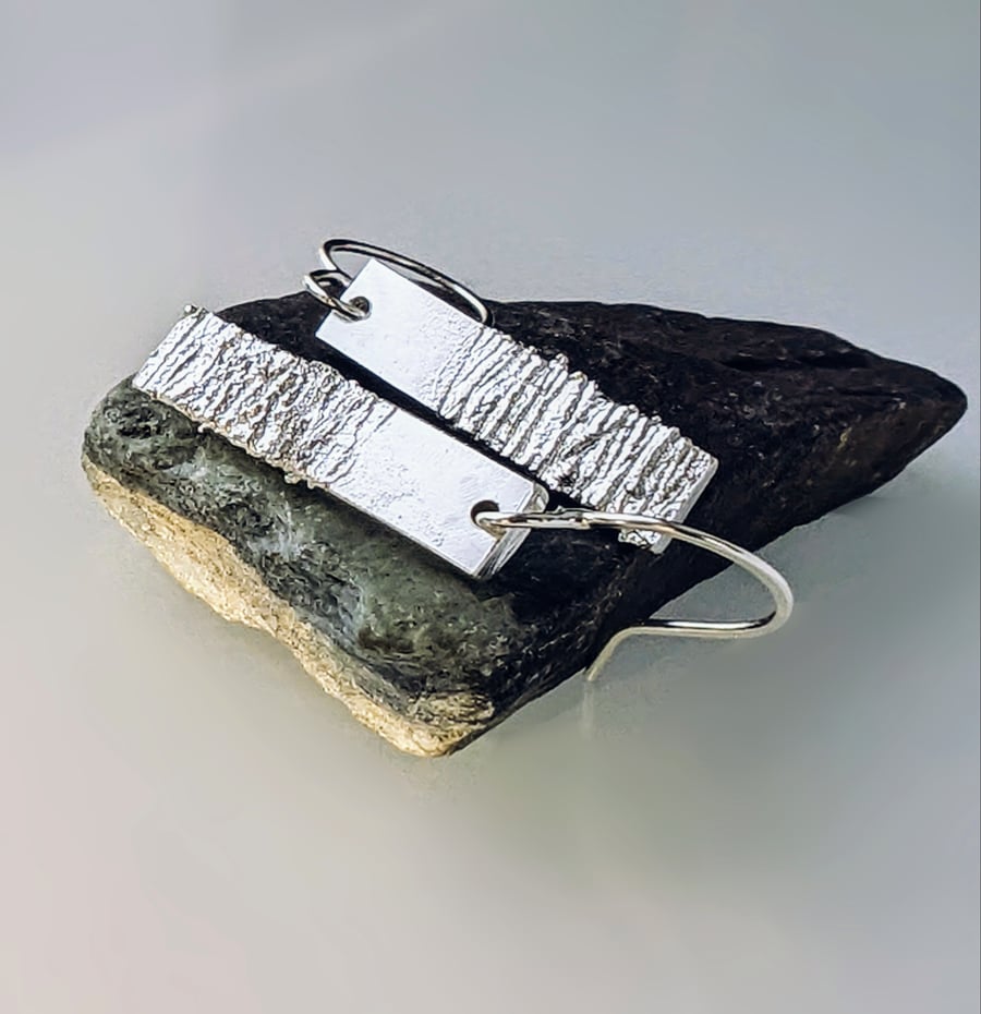 DANGLE Sterling Silver Handmade Dangle Earrings, Handmade Urban Jewellery