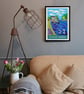 Surbiton by the river travel poster print by Susie West - Image 5