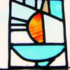 Sail Boat Stained Glass Panel