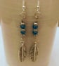 Rochelle Bead Leaf Charm Earrings - Image 1