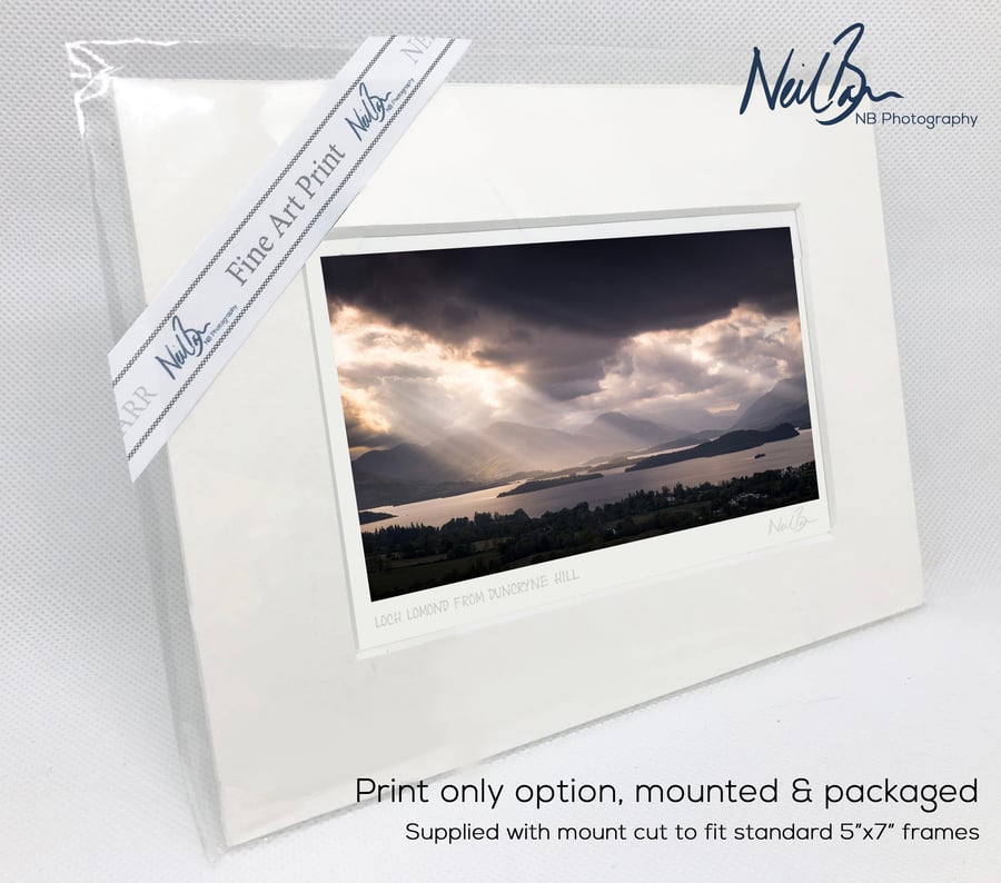 Loch Lomond from Duncryne Hill Scotland - A6 (7" x 5") Unframed Print