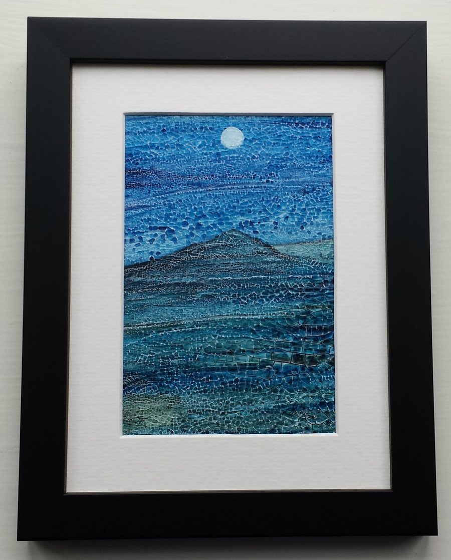 Cheshire Moonscape, an original framed painting