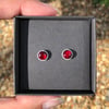 Red Abalone Sterling Silver Stud Earrings