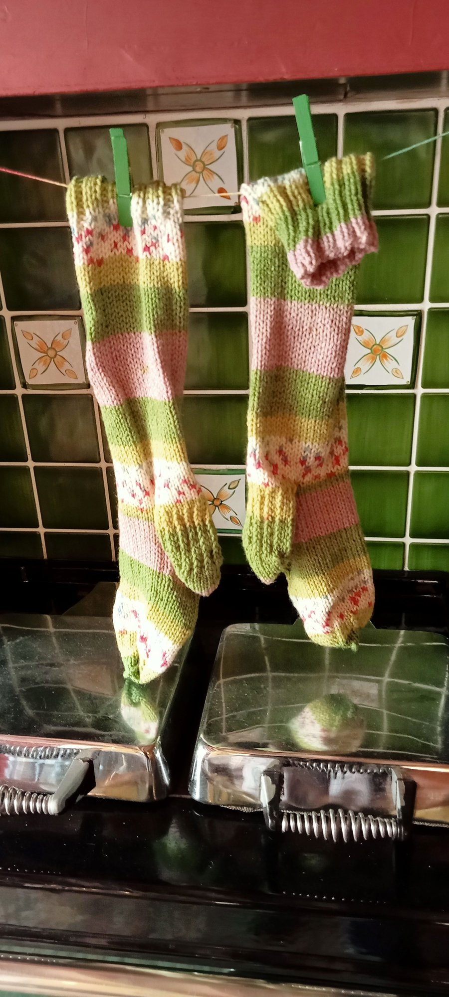 Hand-knitted socks