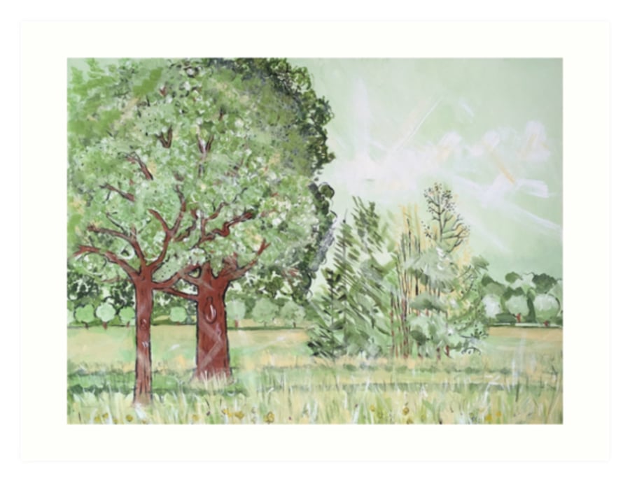 Art Print Taken From The Original Oil Painting ‘Green And Pleasant Land’