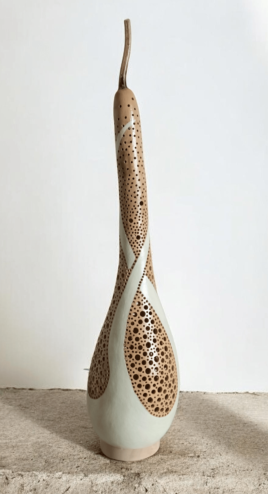 Cream Swirl Gourd Lamp 3