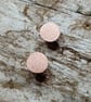 Frosted Finish Copper Stud Earrings (ERCUSTDC3) - UK Free Post - Image 3
