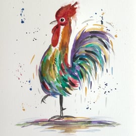Proud Rooster Original painting