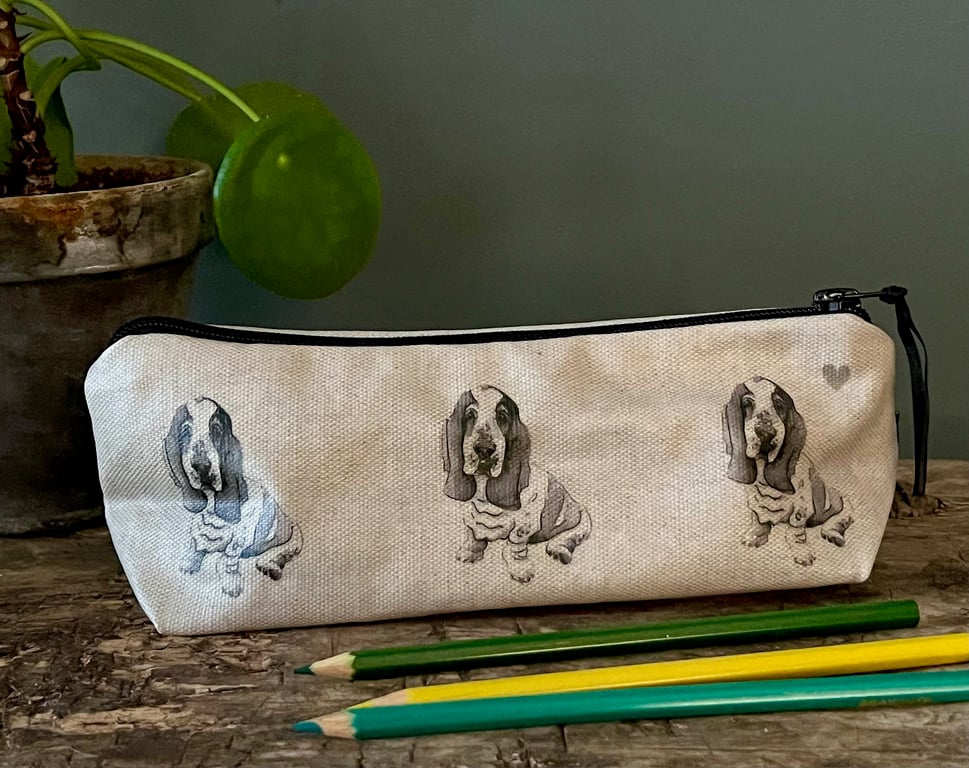 Basset Hound pencil case