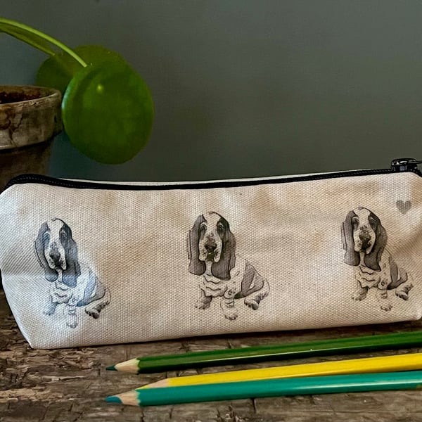 Basset Hound pencil case