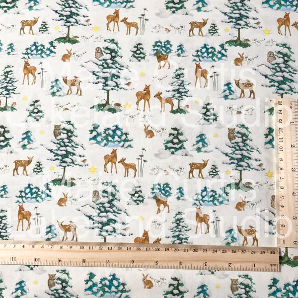 Winter Forest cotton quilt fabrics from quarter metre