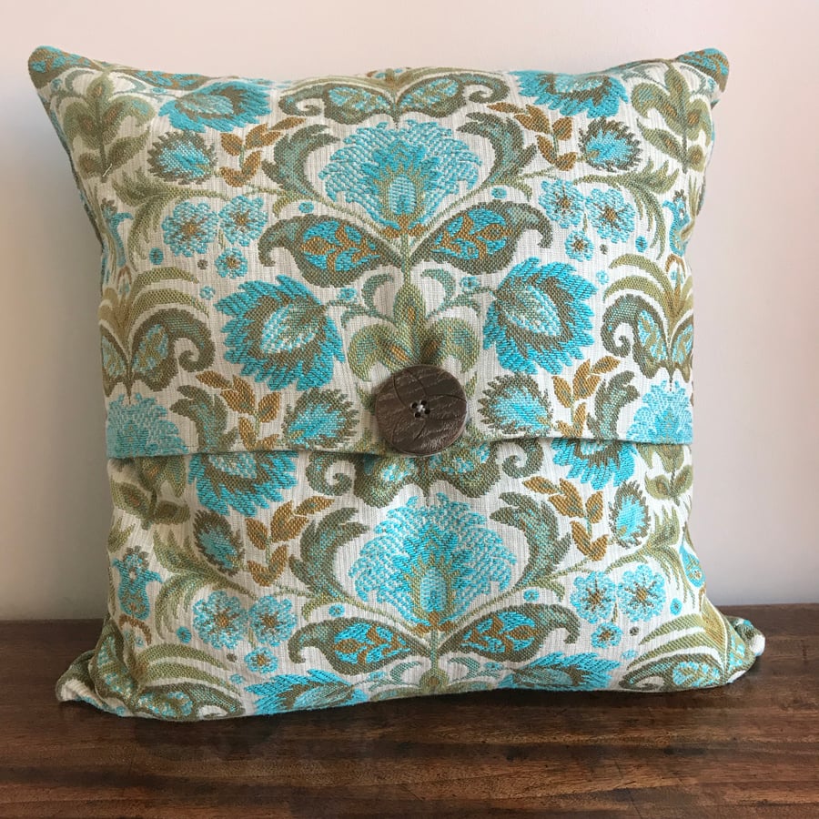 Square Cushion Cover in Vintage Tapestry Fabric