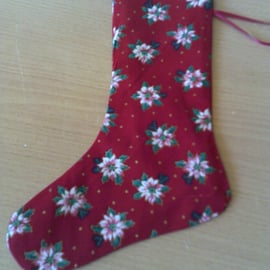 Poinsettia Small Christmas Stocking