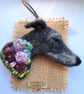 Needle Felted Lurcher Brooch - Image 2
