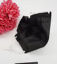 Face mask, medium,  3 layer, nose wire,  adjustable, washable in black.   - Image 5