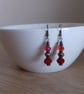 AB FACETED CRYSTAL AND ANTIQUE BRONZE EARRINGS. - Image 5