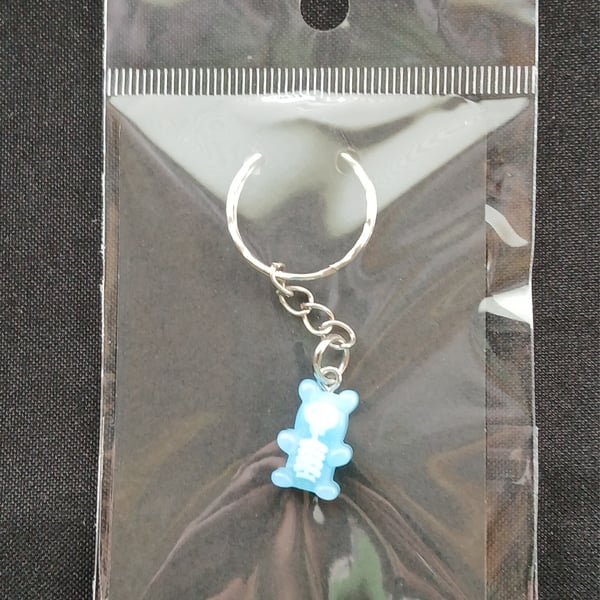 Skeleton bear keyring 