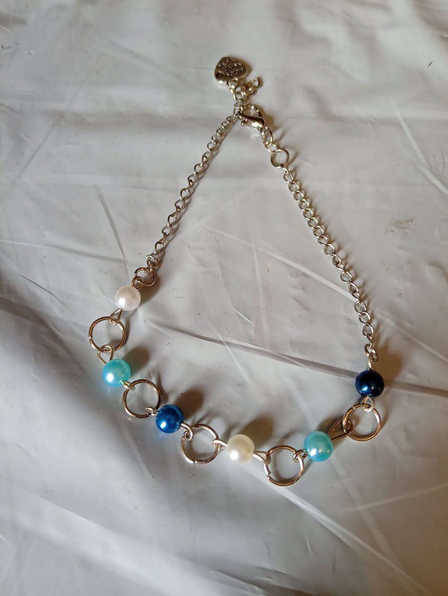 Image of Silver plated bracelet with beads