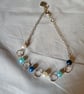 Silver plated bracelet with beads