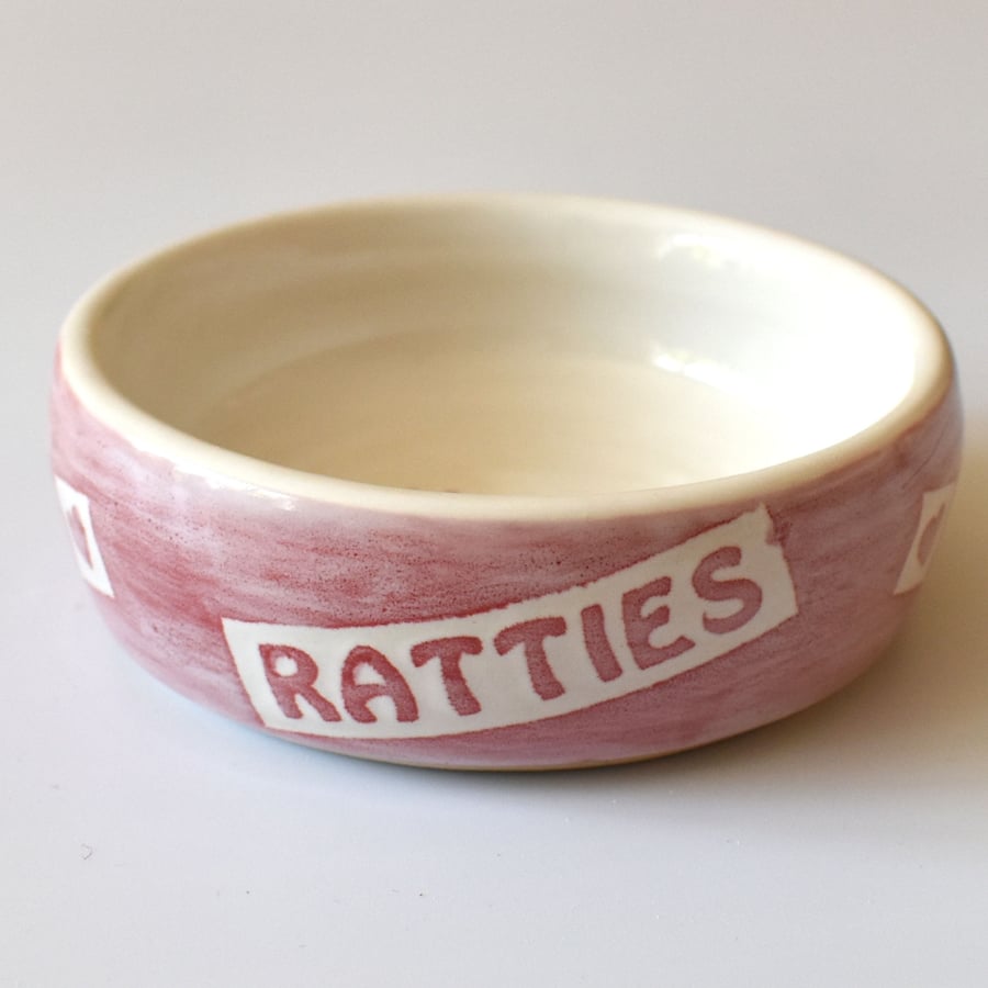A187 Pet rat bowl RATTIES (UK postage free)