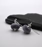 small purple lampwork glass earrings - Image 3