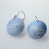 Blue dandelion seed earrings