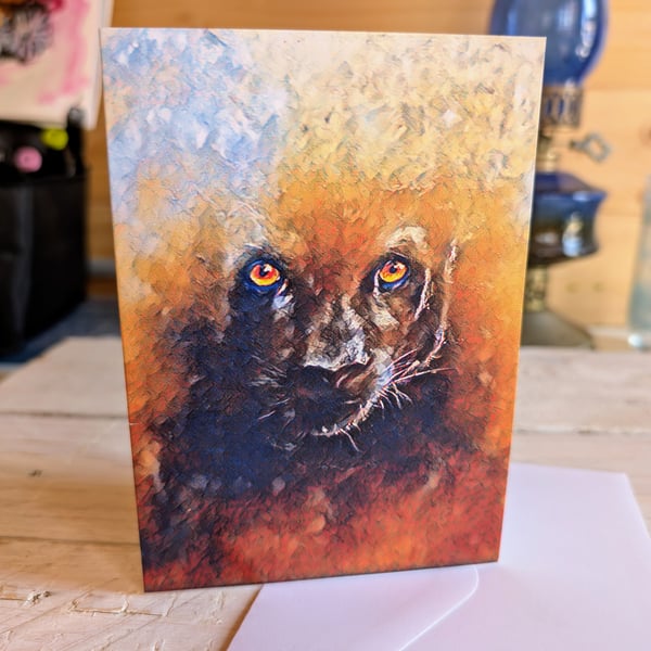 A6 Greeting Card (big cat from original artwork)