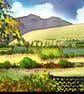 Brecon Beacons, South Wales, Original Watercolour, Landscape, in 14 x 11'' Mount - Image 1
