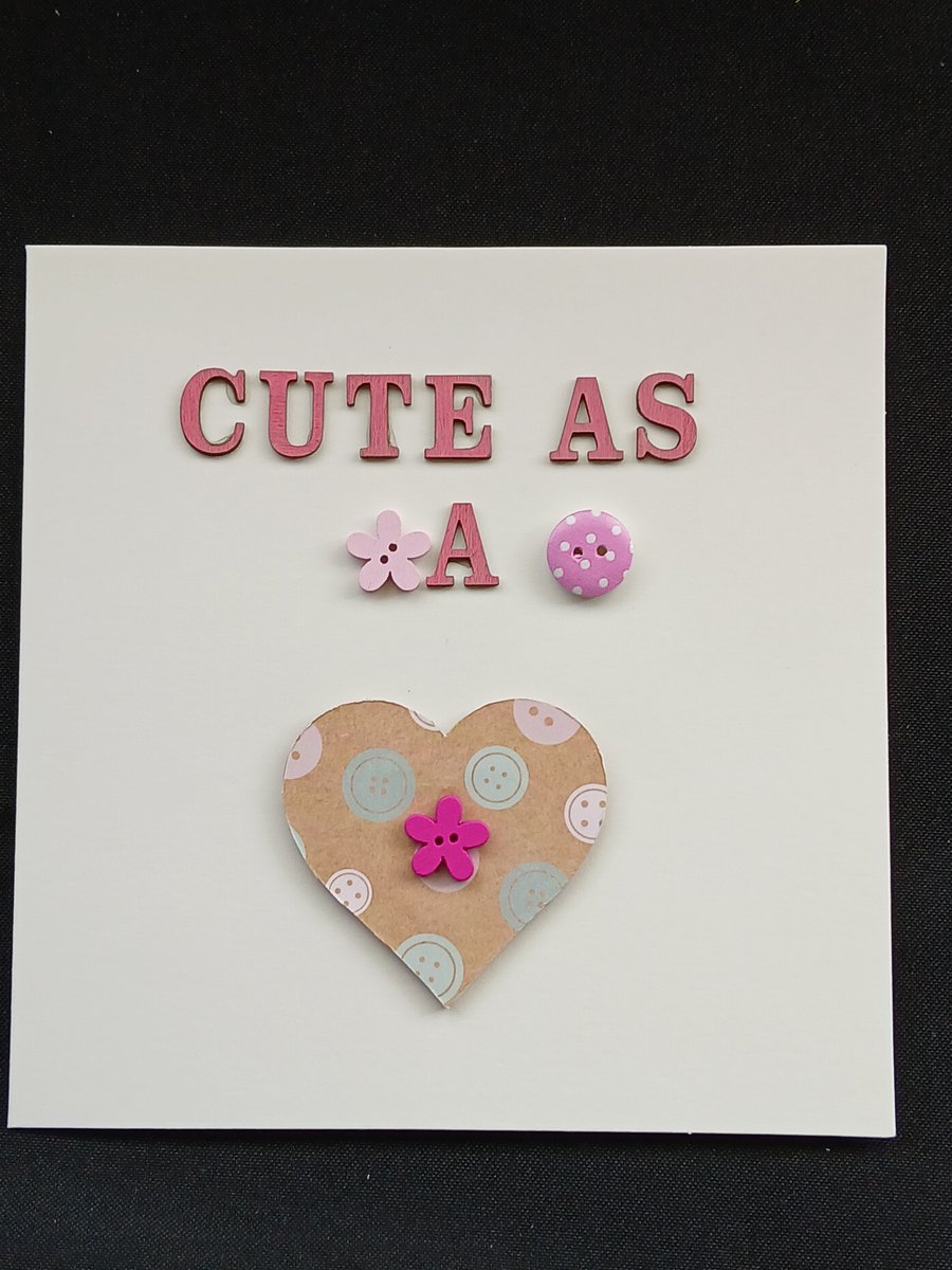 Handmade new baby girl card
