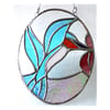 Kingfisher Picture Stained Glass Suncatcher Bird Hummingbird 015