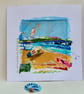 Waiting for the Next Wave – Original Coastal Collage Artwork