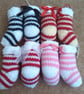 Pairs of Hand knitted stockings, Christmas Stockings,Stripy stockings, Stockings - Image 1